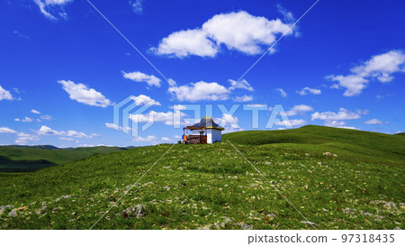 Place of worship at the top of the hill in Buryatia 97318435