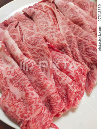 Marbled Matsusaka beef loin for sukiyaki 97318889