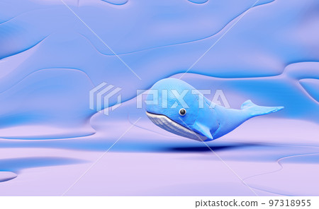 3d blue whale from plasticine isolated on blue background. whale clay toy icon concept, 3d render illustration, clipping path 3d blue whale from plasticine isolated on blue background. whale clay toy icon concept, 3d render illustration, clipping path 97318955