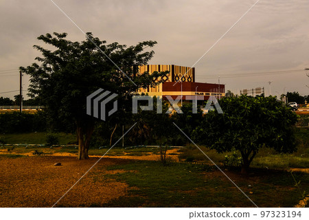 exterior view to Palace de Congress, Niamey, Niger 97323194