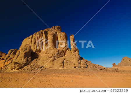 Abstract Rock formation at Tamezguida , Tassili nAjjer national park, Algeria Abstract Rock formation at Tamezguida , Tassili nAjjer national park, Algeria 97323229