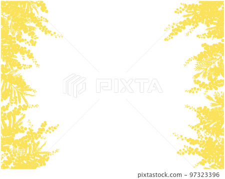 含羞草剪影框④（左右，黃色） 97323396