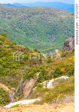 Zao Volcano Geosite Daikokuten Fall foliage Zao Volcano Geosite Daikokuten Fall foliage 97323707