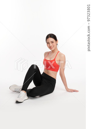 Beautiful young asian sport woman with sportswear ready for exercise on white background, Advertising sportswear and yoga wear, Healthy lifestyle, sport. Beautiful young asian sport woman with sportswear ready for exercise on white background, Advertising sportswear and yoga wear, Healthy lifestyle, sport. 97323801