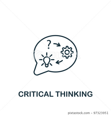 Critical Thinking icon. Monochrome simple Life Skills icon for templates, web design and infographics Critical Thinking icon. Monochrome simple Life Skills icon for templates, web design and infographics 97323951