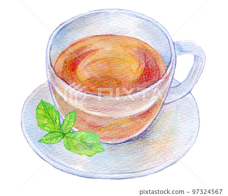 Warm tea watercolor illustration 97324567