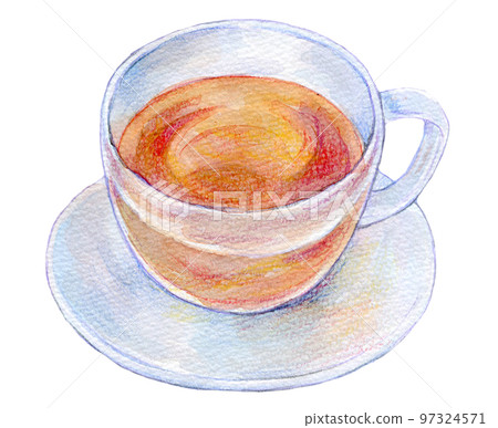 Warm tea watercolor illustration 97324571