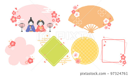 Hinamatsuri illustration frame 97324761