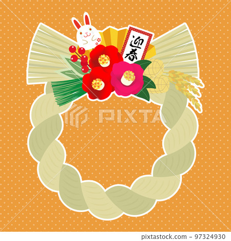 兔年日式框生肖裝飾【白邊】 97324930