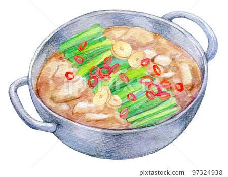 火鍋水彩插圖 97324938
