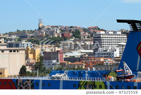 Harbor view of the port of Cagliari on the southern tip of Sardinia Harbor view of the port of Cagliari on the southern tip of Sardinia 97325559