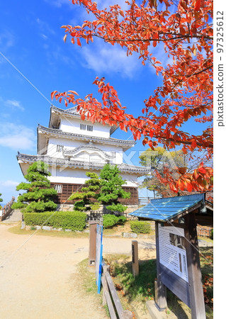 【香川縣】紅葉紅葉的秋天丸龜城（現存的天守閣和石牆） 97325612