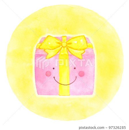Cute pink gift (background yellow) Cute pink gift (background yellow) 97326285