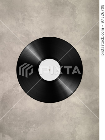 Vinyl record isolated on concrete background 97326709