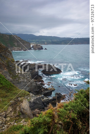 Punta socastro cliffs and Atlantic ocean, Galicia, Spain Punta socastro cliffs and Atlantic ocean, Galicia, Spain 97326713