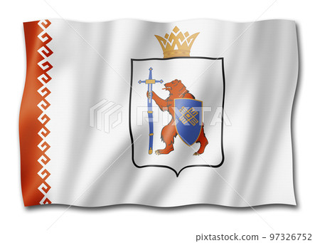Mari El state - Republic -  flag, Russia 97326752