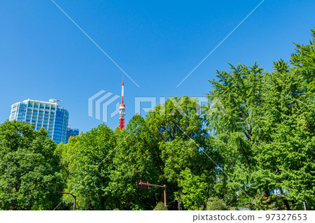 [Urban scenery of Tokyo] Urban scenery around Shiba Park 97327653
