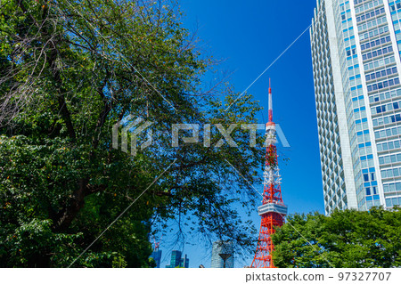 [東京都市風景] 芝公園周邊的都市風景 97327707