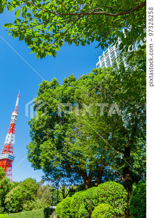 [東京都市風景] 芝公園周邊的都市風景 97328258