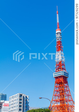 [Urban scenery of Tokyo] Urban scenery around Akabane Bridge and Tokyo Tower 97328299