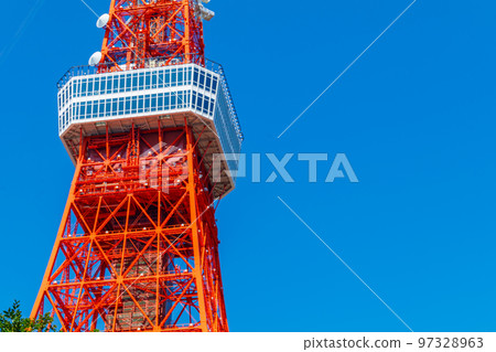 [東京都市風景] 東京鐵塔周圍的都市風景 97328963