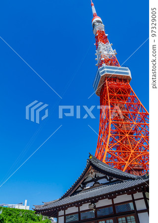 [東京都市風景] 東京鐵塔周圍的都市風景 97329005