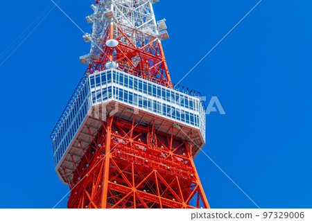 [東京都市風景] 東京鐵塔周圍的都市風景 97329006