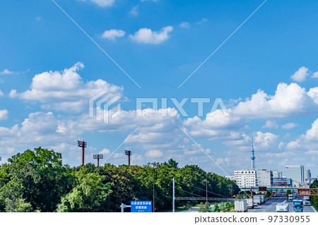 [Urban scenery of Tokyo] Urban scenery around Yumenoshima 97330955