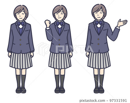 穿制服的女學生全身圖解套圖 穿制服的女學生全身圖解套圖 97331591