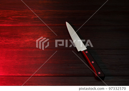 dark background and kitchen knife dark background and kitchen knife 97332570