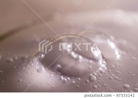 A large soap bubble on shampoo close-up A large soap bubble on shampoo close-up 97333141