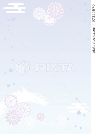 哀悼明信片框架背景插圖素材花卉菊花 哀悼明信片框架背景插圖素材花卉菊花 97333670