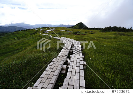 苗場山 從小赤澤登山口登頂 從坪場的濕地回望山頂 2022 年 8 月 29 日 97333671
