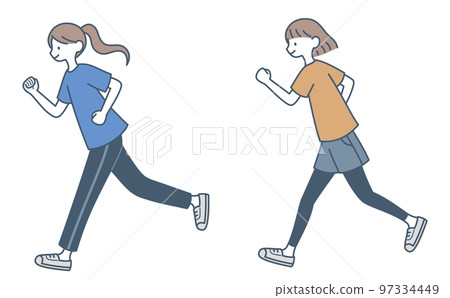 Woman jogging Woman jogging 97334449