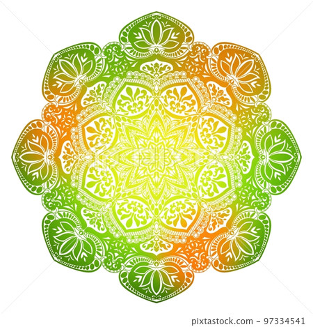 Flower mandala green Flower mandala green 97334541