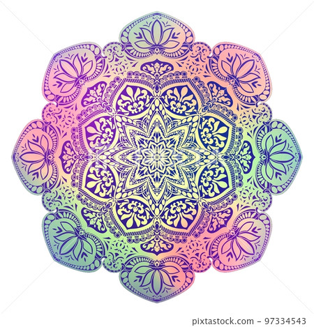 Flower mandala marble color Flower mandala marble color 97334543