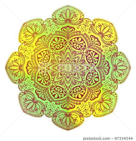 花曼陀羅黃綠色 花曼陀羅黃綠色 97334544