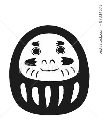 Daruma Black Oiagari Koboshi Lucky Goods 97334573