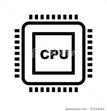 CPU icon. processor icon. vector. 97334583