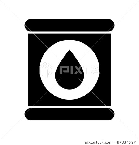 油桶圖標。原油儲存。向量。 97334587