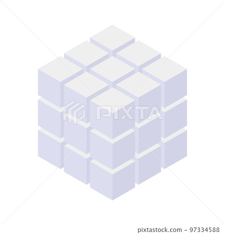 Three-dimensional cube icon. vector. Three-dimensional cube icon. vector. 97334588
