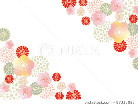 Gorgeous Japanese style pattern background material 97335085