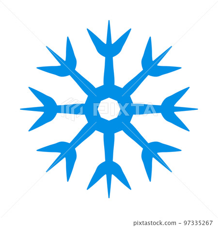 Blue Snowflake icon. Snowflake icon vector