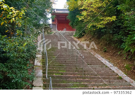 Stone steps leading up to Hachiman Shrine Stone steps leading up to Hachiman Shrine 97335362