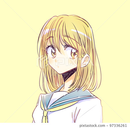 寬鬆的女學生金發女郎 寬鬆的女學生金發女郎 97336261