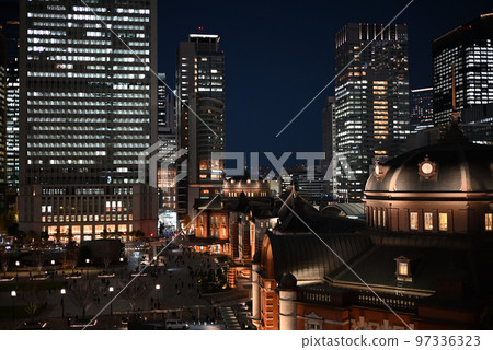 Around Tokyo station at night Around Tokyo station at night 97336323