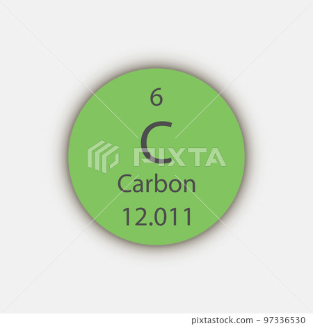 Carbon symbol. Chemical element of the periodic table. Vector illustration. Carbon symbol. Chemical element of the periodic table. Vector illustration. 97336530