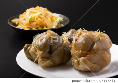 Squeezed greens, Zhao cai 97337213