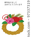 New Year's card Shimenawa gorgeous lettering 3 97337319