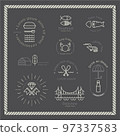 set of elements for logo design. neutral branding. 97337583